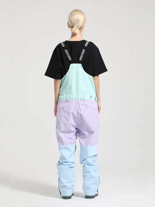 Women's Gsou Snow Mountain Discover Colorblock Snow Bibs Pants - Image 3