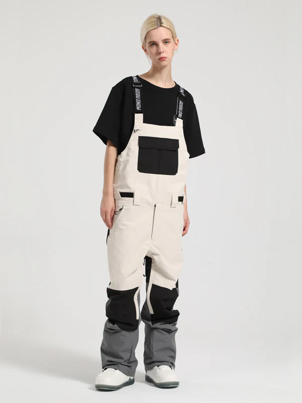 Women's Gsou Snow Mountain Discover Colorblock Snow Bibs Pants - Image 9