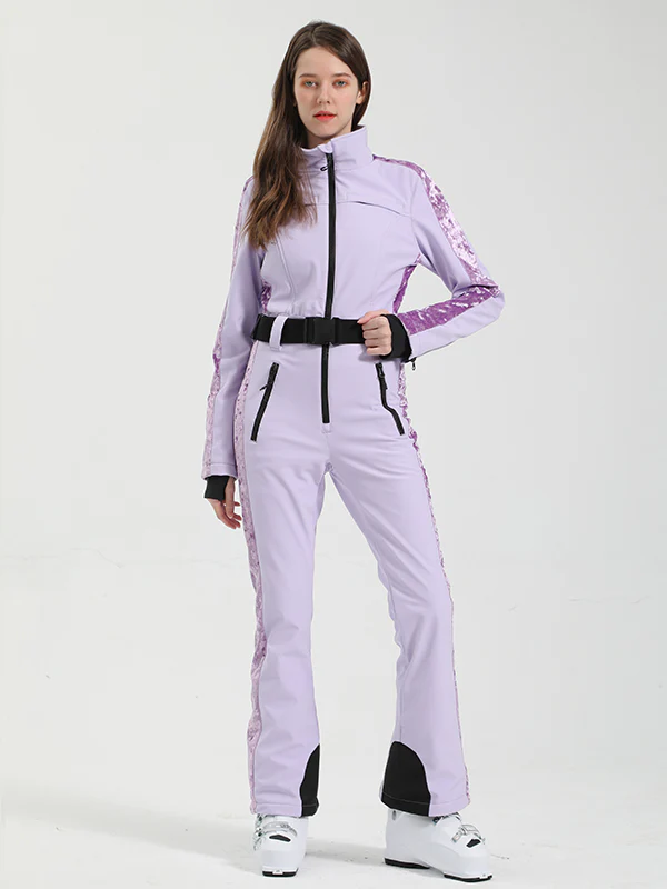 Women's Gsou Snow Premium Belt Ski Suit One Piece - Image 4