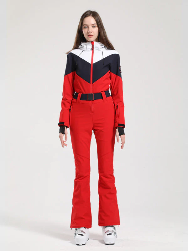 Women's Gsou Snow Retro Color-Blocked Flare Ski Suit - Image 6