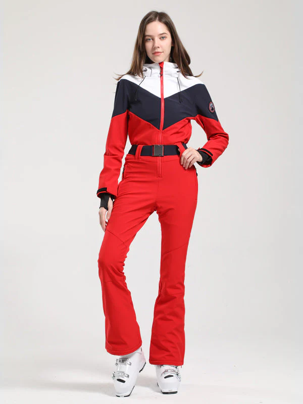 Women's Gsou Snow Retro Color-Blocked Flare Ski Suit - Image 7