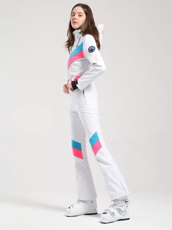 Women's Gsou Snow Retro V Striped Flare Ski Suit - Image 7