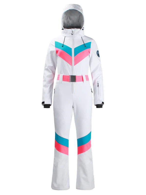 Women's Gsou Snow Retro V Striped Flare Ski Suit - Image 8