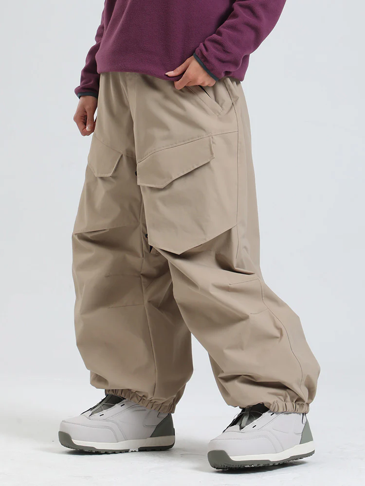 Women's Gsou Snow Urban Slope KneeFlex Cargo Pockets Baggy Snow Pants - Image 6