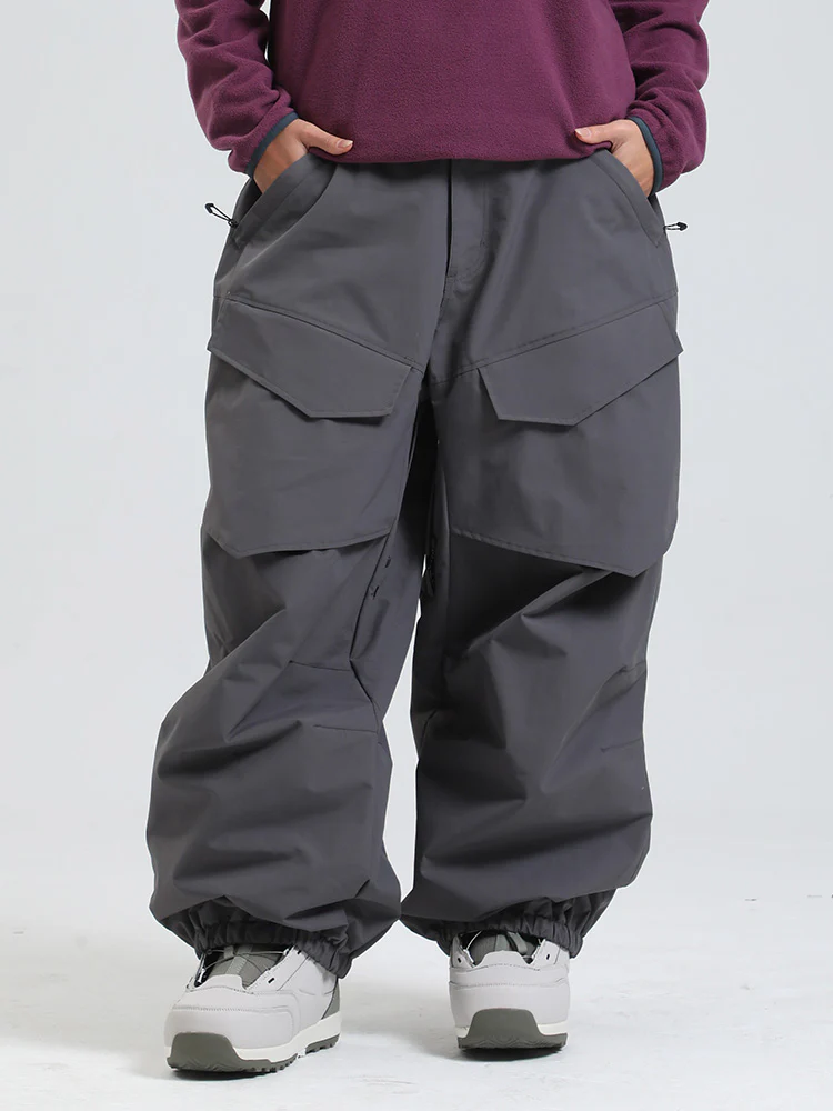 Women's Gsou Snow Urban Slope KneeFlex Cargo Pockets Baggy Snow Pants - Image 8