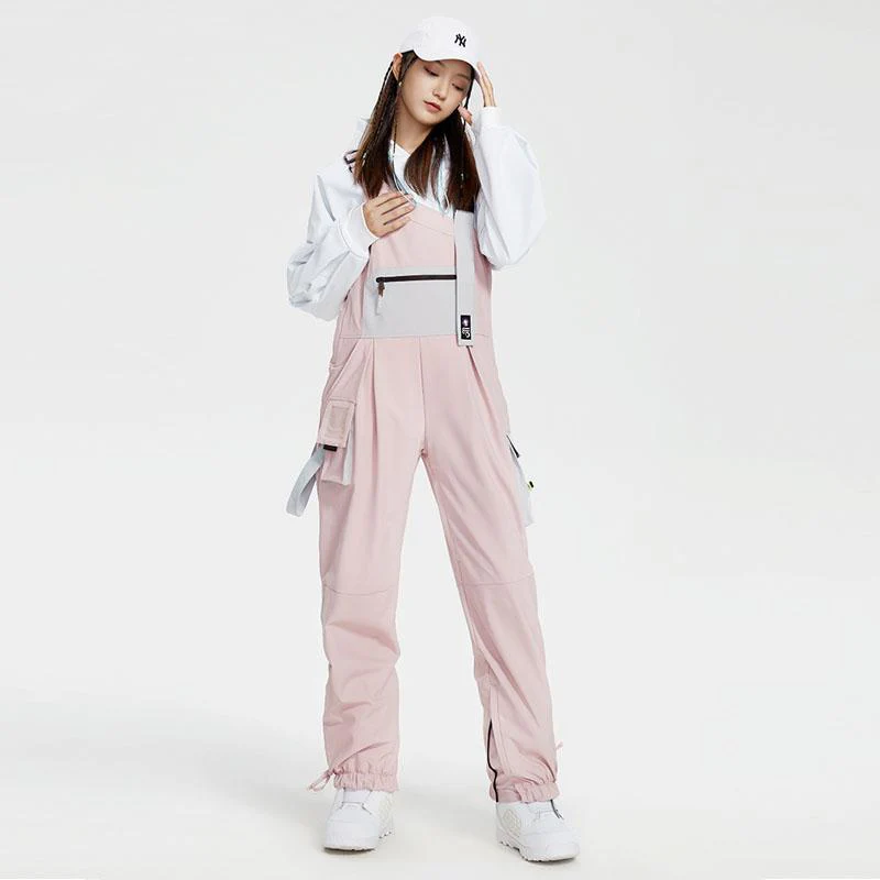 Women's High Experience French Chic Unisex Snowboard Ski Bib Pants - Image 4
