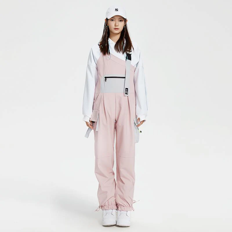 Women's High Experience French Chic Unisex Snowboard Ski Bib Pants - Image 5