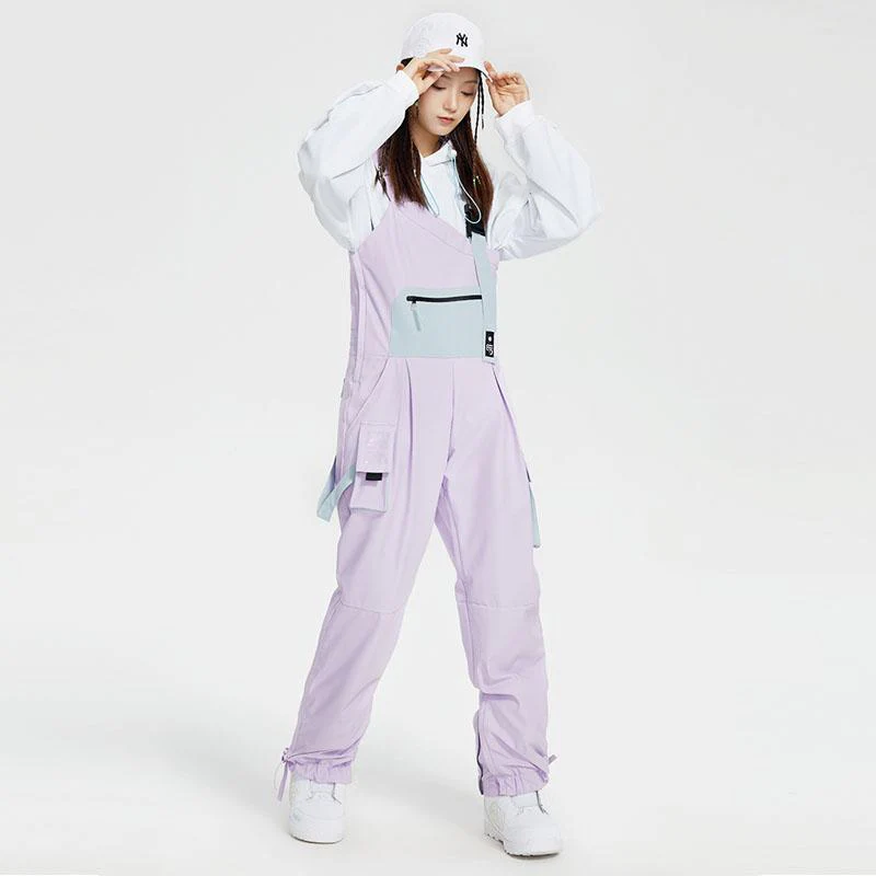 Women's High Experience French Chic Unisex Snowboard Ski Bib Pants - Image 6