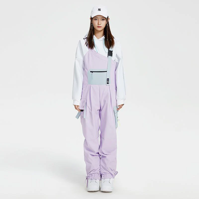 Women's High Experience French Chic Unisex Snowboard Ski Bib Pants - Image 7