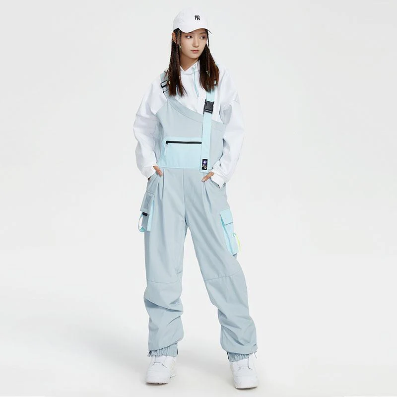 Women's High Experience French Chic Unisex Snowboard Ski Bib Pants - Image 8