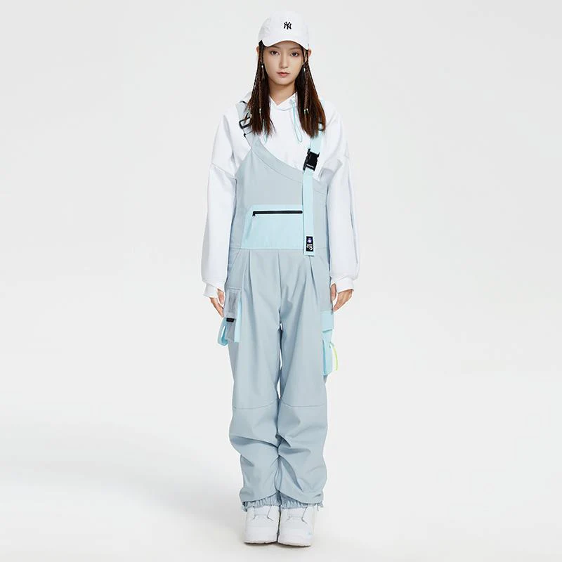 Women's High Experience French Chic Unisex Snowboard Ski Bib Pants - Image 9