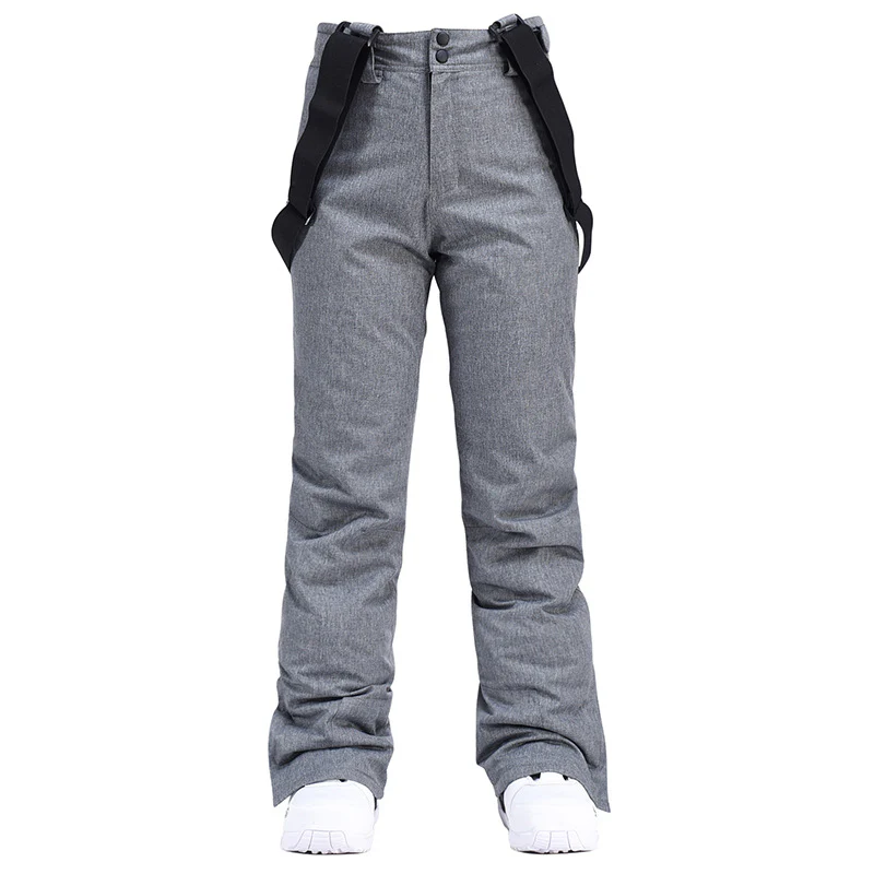 Women's Insulated Mountains Aurora White Winter Snow Pants Ski Bibs - Image 6