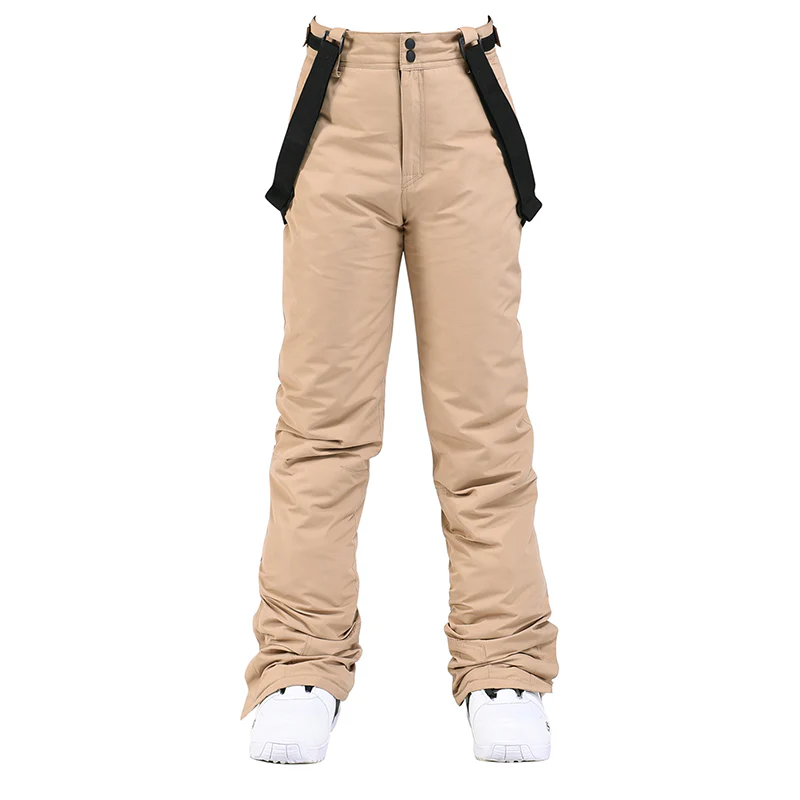 Women's Insulated Mountains Aurora White Winter Snow Pants Ski Bibs - Image 8