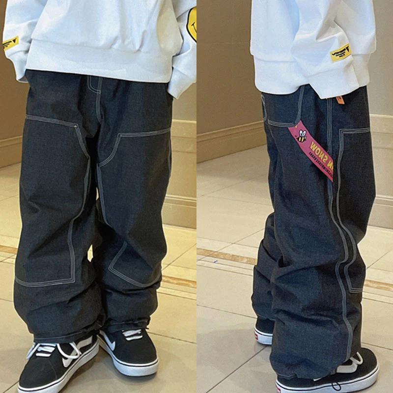 Women's John Snow ChillTrack Oversize Baggy Snowboard Pants Cargo Denim Jeans - Image 10