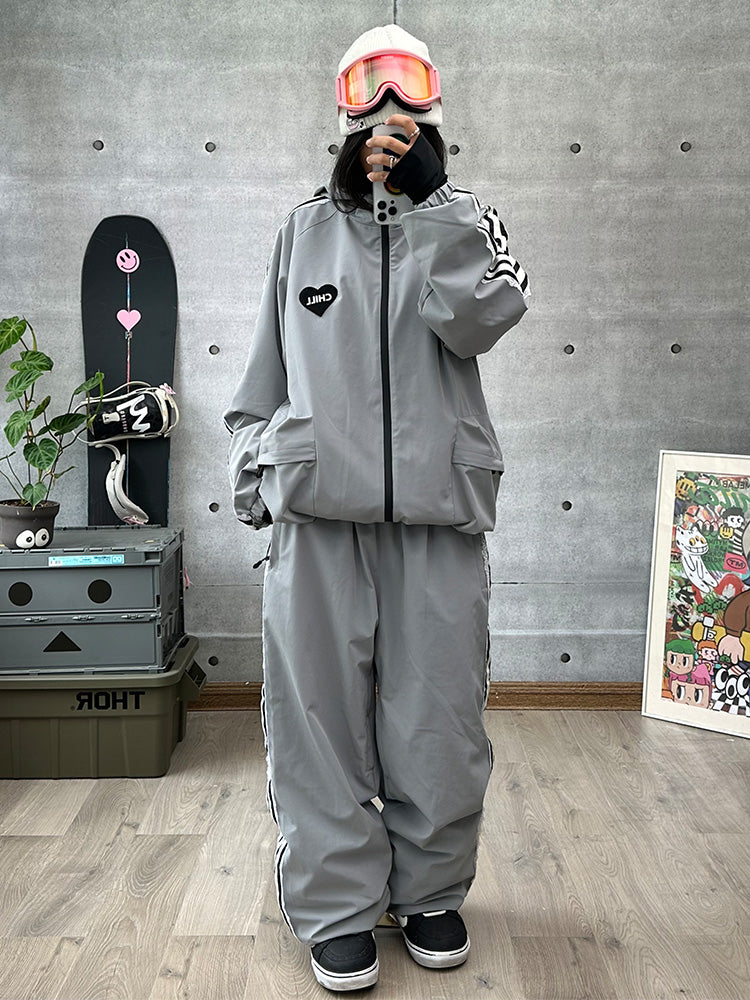 Women's John Snow Lace Stripe Luxe Freestyle Baggy Snow Suit - Image 6