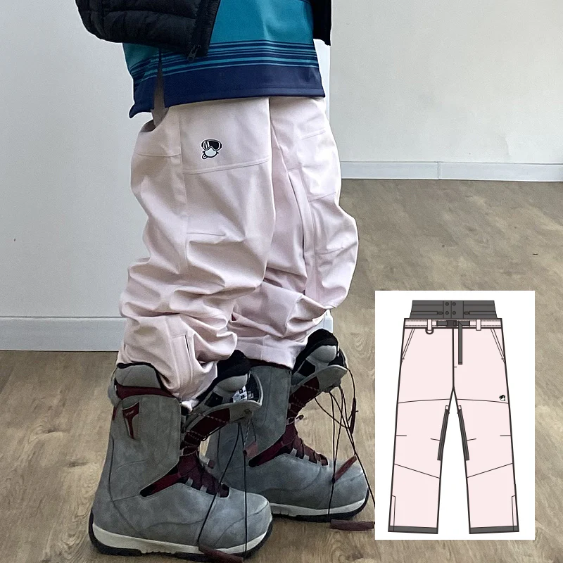Women's John Snow Rock Baggy Cargo Snow Pants - Image 10