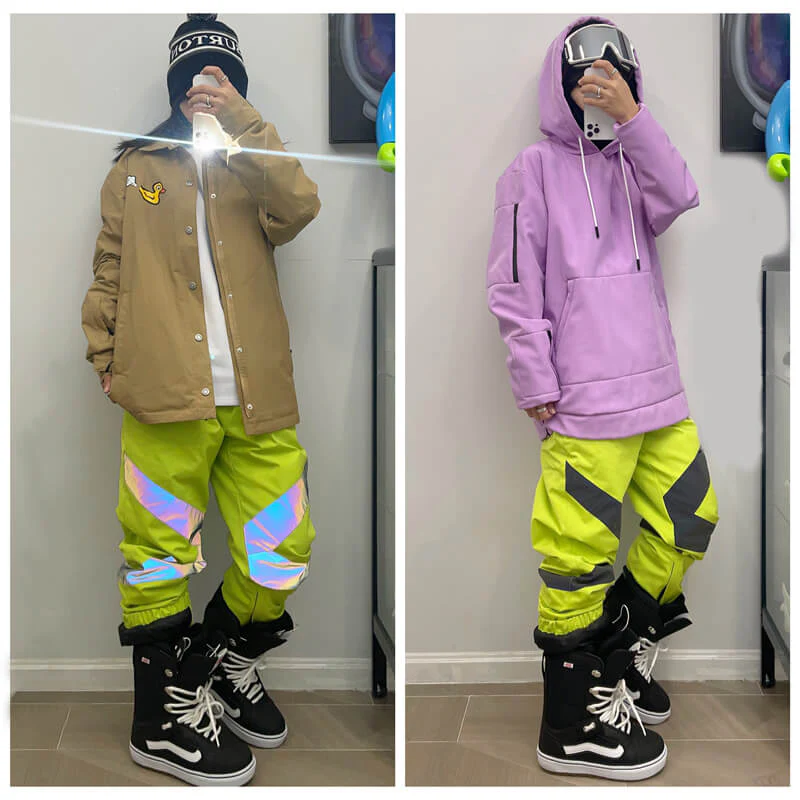 Women's John Snow X Stripe Light Reflective Snow Pants - Image 2