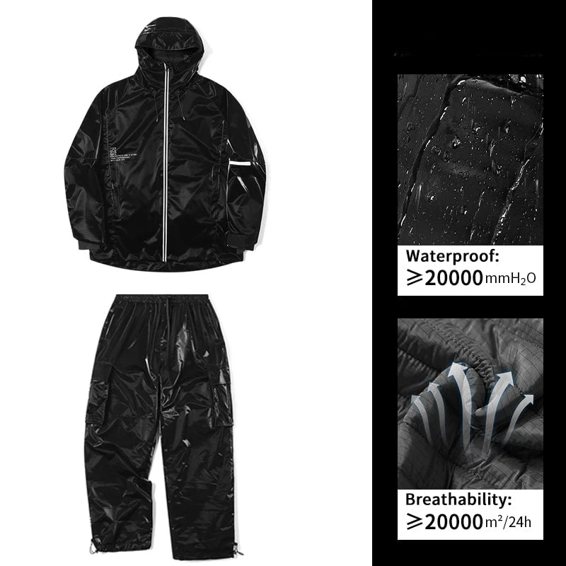 Women's Mountain Beast Black Paint Graphene 3L Snowsuit Sets - Image 2