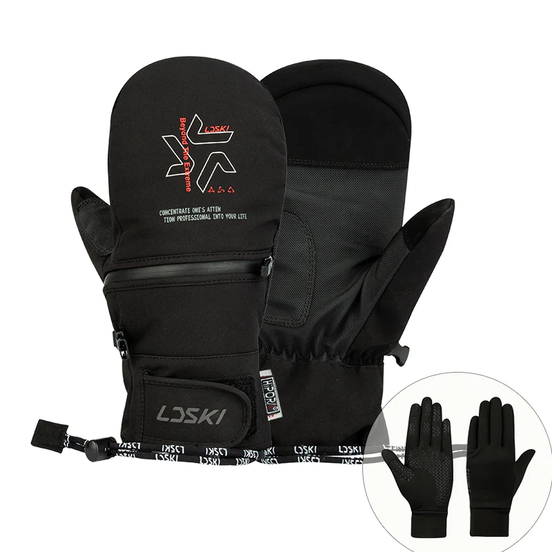 Women's LD Ski Winter All Weather Snowboard Ski Mittens - Image 7