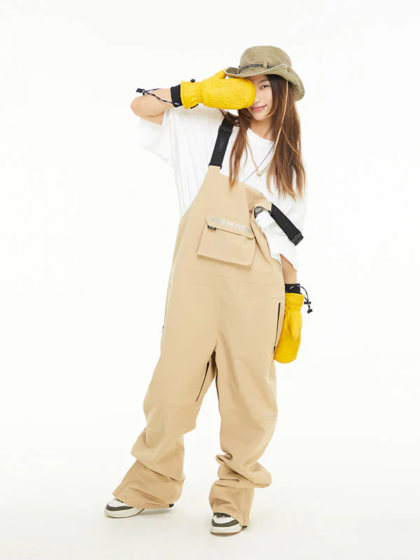 Women's LD Ski Winter Collective Cargo Snow Bibs Pants - Image 4