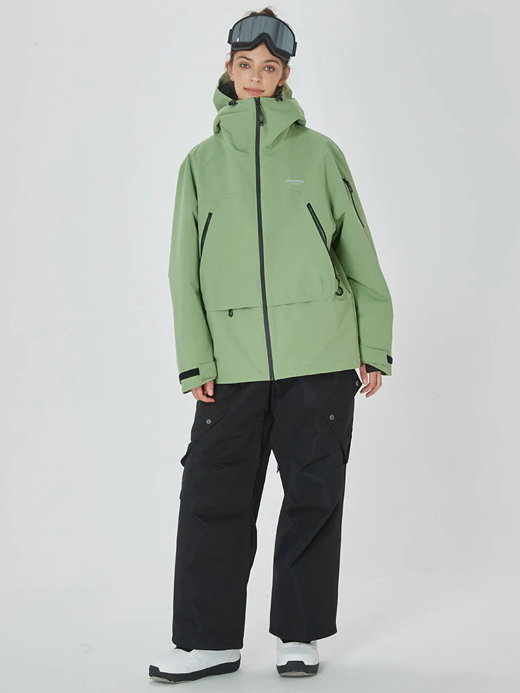 Women's Mountain Breaker Anorak Jacket with Swag Cargo Snowboard Pants - Image 8