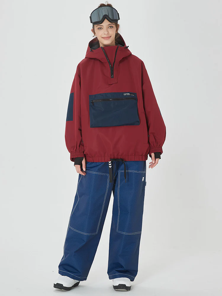 Women's Mountain Freerider Freestyle Snowsuits Baggy Snowboard Suit - Image 4