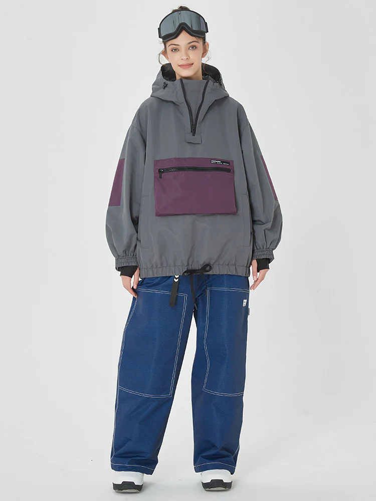 Women's Mountain Freerider Freestyle Snowsuits Baggy Snowboard Suit - Image 6