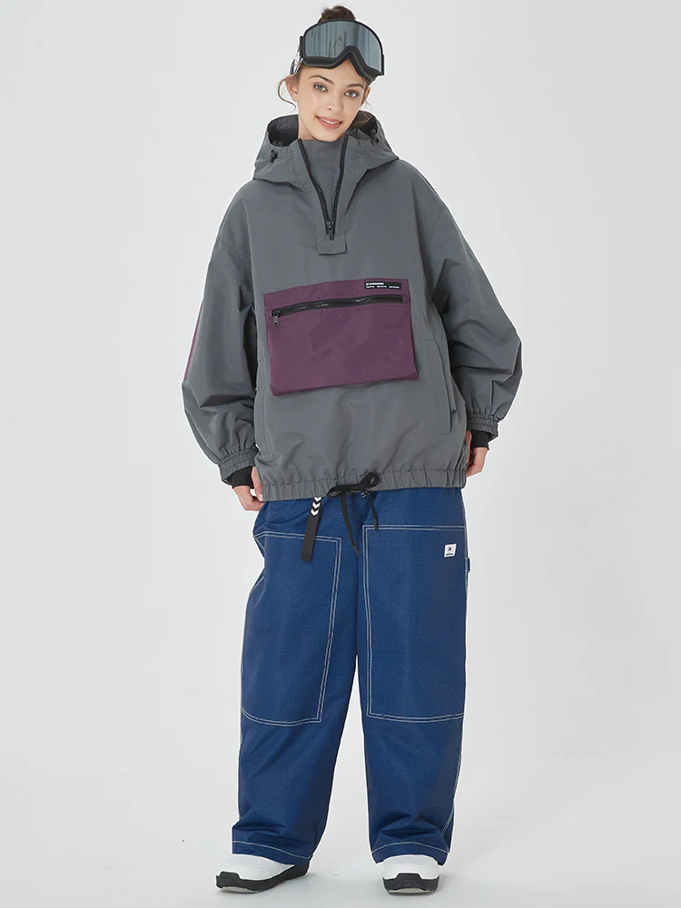 Women's Mountain Freerider Freestyle Snowsuits Baggy Snowboard Suit - Image 7