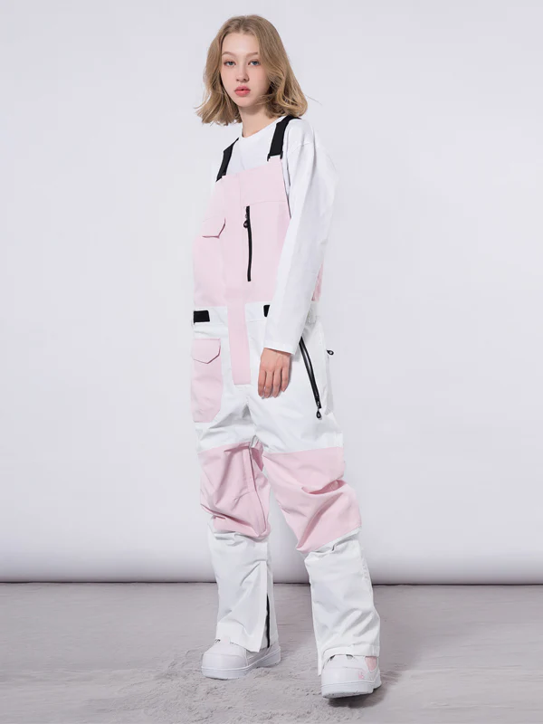 Women's Mutu Snow Winter Moment Block Snow Bibs Pants - Image 9