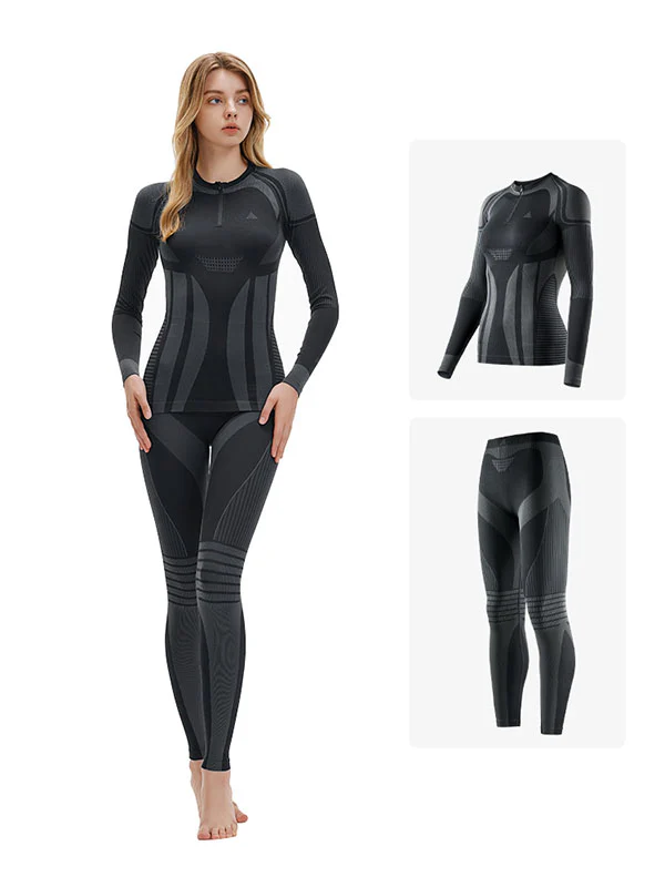 Women's Nandn 3D Support Sports Warm Performance Baselayer Set - Image 3