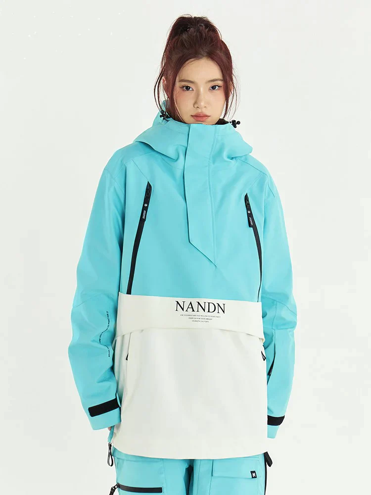 Women's Nandn Happy Holidays Snowboard Anorak Jacket - Image 4
