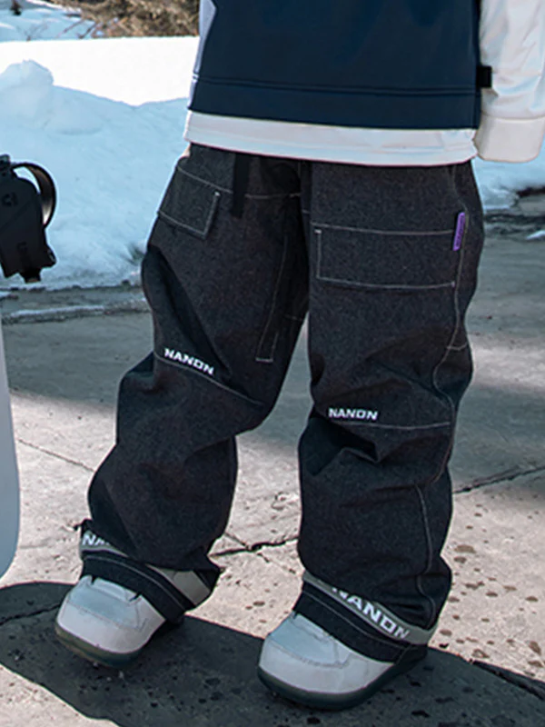 Women's Nandn Mountain Beast Denim Prime Baggy Snowboard Pants - Image 5