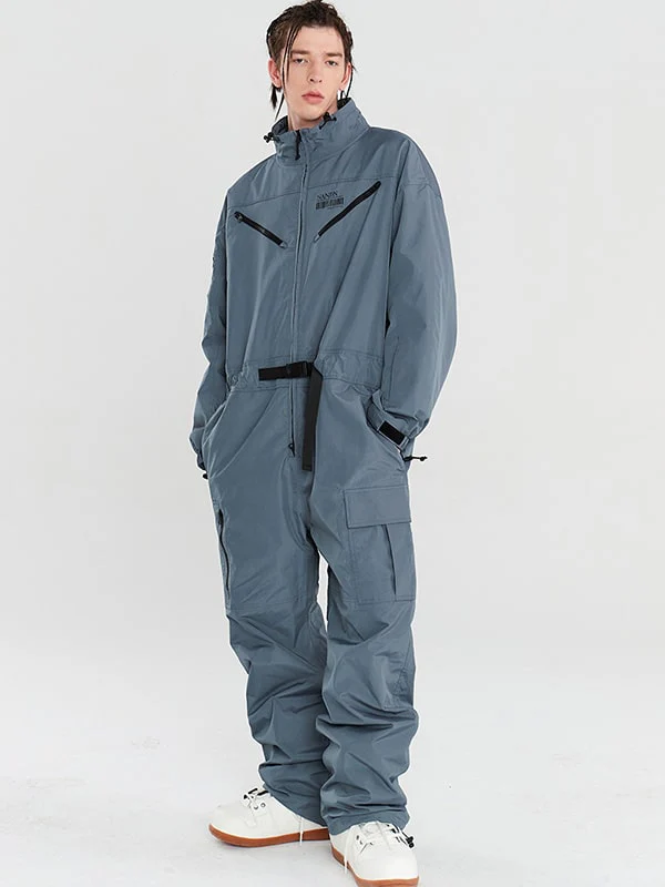 Women's Nandn Mountain Cargo Baggy Snowsuit One Piece Snow Jumpsuit - Image 16