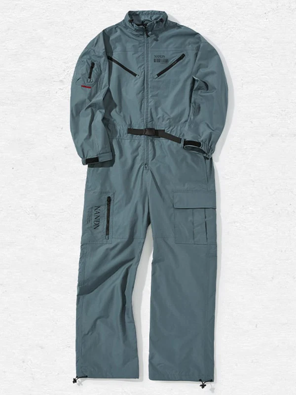 Women's Nandn Mountain Cargo Baggy Snowsuit One Piece Snow Jumpsuit - Image 17