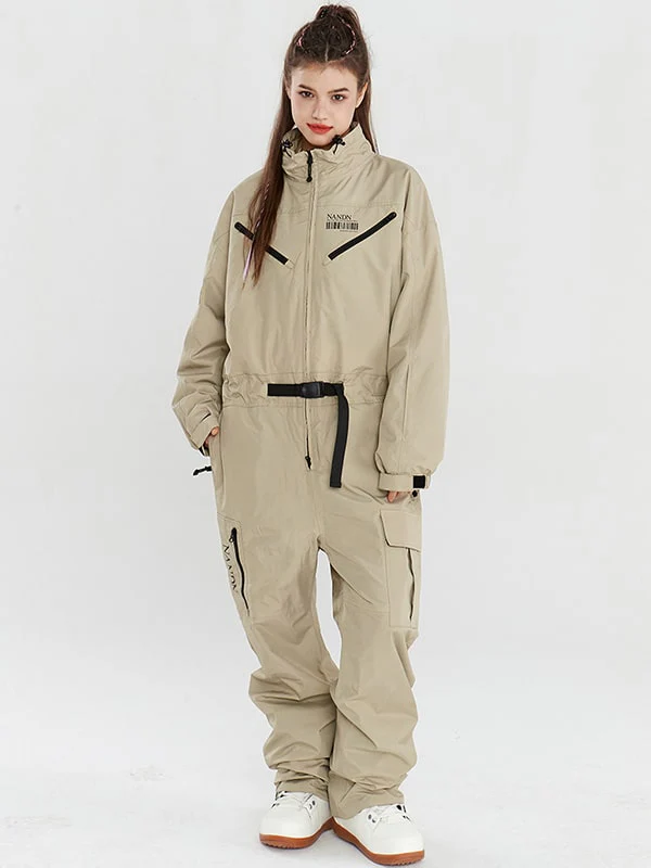 Women's Nandn Mountain Cargo Baggy Snowsuit One Piece Snow Jumpsuit - Image 8