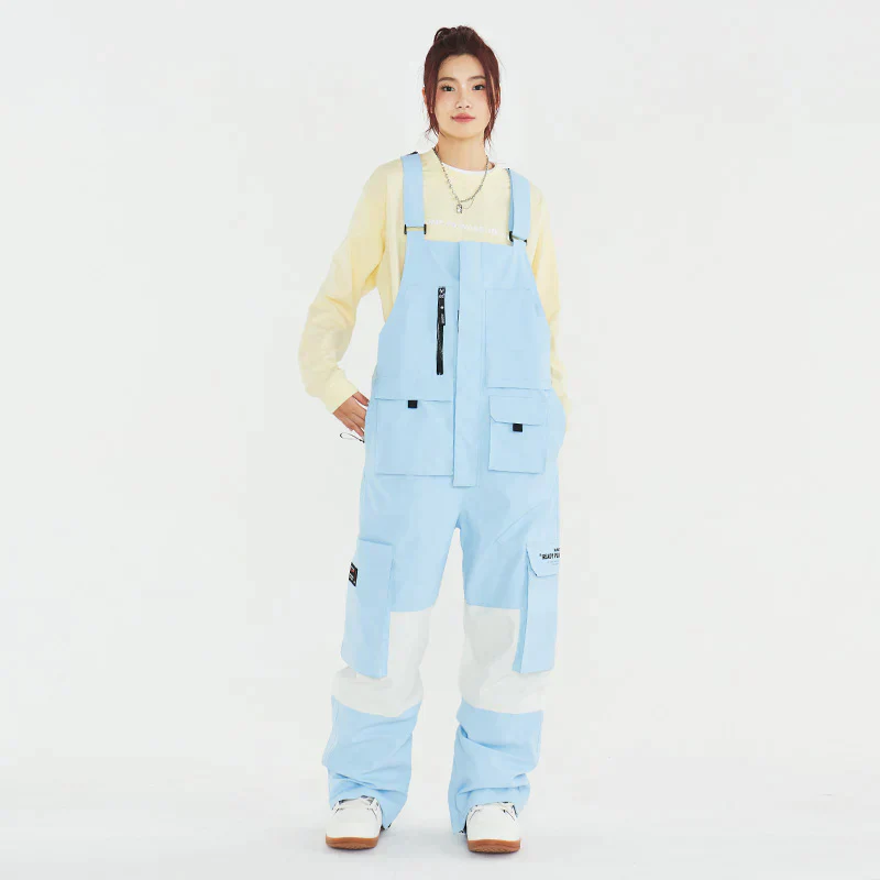 Women's Nandn Pockets Fun Snowboard Bibs Snow Pants - Image 4