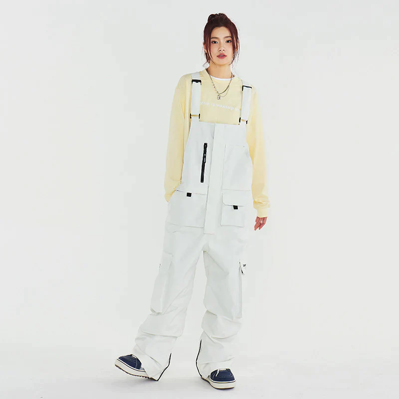 Women's Nandn Pockets Fun Snowboard Bibs Snow Pants - Image 5