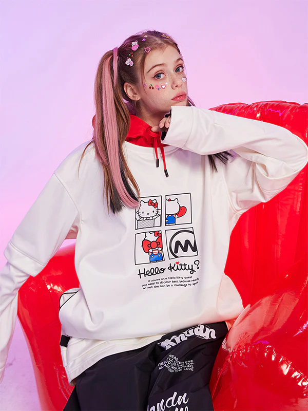 Women's Nandn x Hello Kitty Snowboard Hoodie - Image 2