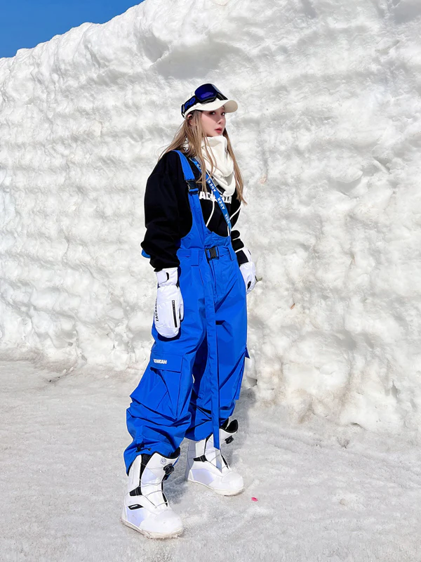 Women's North White Snowrush 3L Bibs Overall with One-shoulder Strap - Image 7