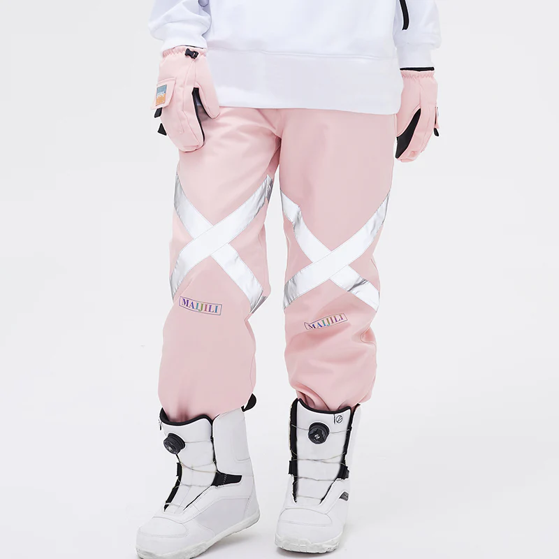 Women's Northfeel Moonlight Neon Light Reflective Waterproof Snow Pants - Image 4
