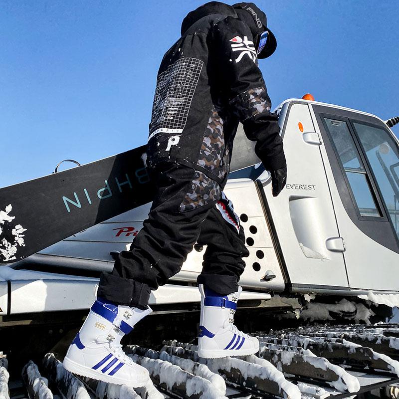 Women's PINGUP P-40 Fighter & Shark Conjoined One Piece Snowboard Suits - Image 6