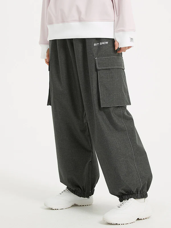 Women's Rabbit Snow Prime Cargo Denim Baggy Snowboard Pants - Image 5