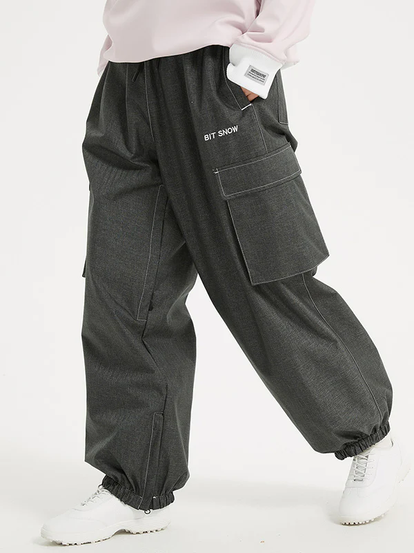Women's Rabbit Snow Prime Cargo Denim Baggy Snowboard Pants - Image 7