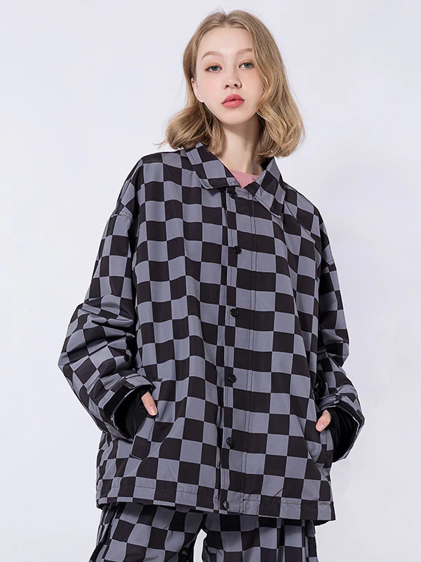 Women's RAWRWAR Checkerboard Snowboard Coach Jacket - Image 3