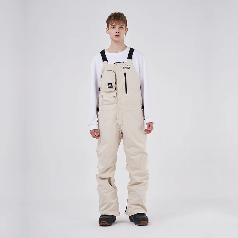 Women's RAWRWAR Ice Storm Pocket Solid Snow Bibs Pants - Image 10
