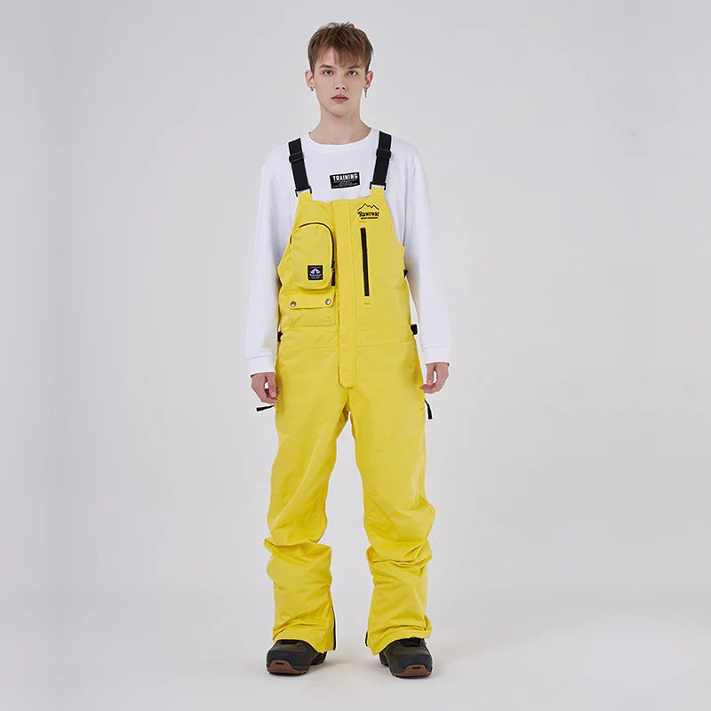 Women's RAWRWAR Ice Storm Pocket Solid Snow Bibs Pants - Image 2