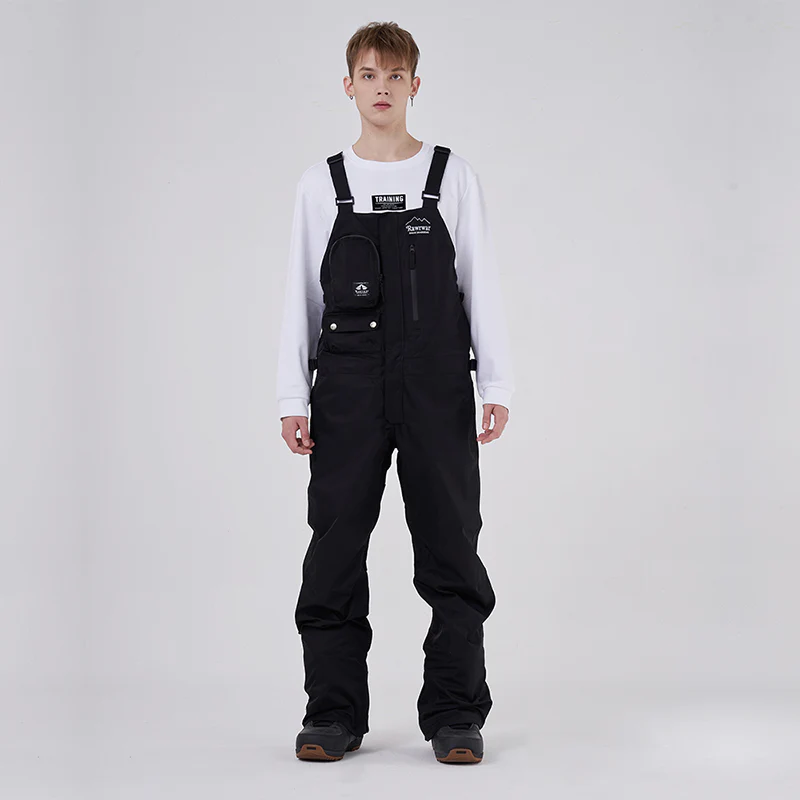 Women's RAWRWAR Ice Storm Pocket Solid Snow Bibs Pants - Image 4