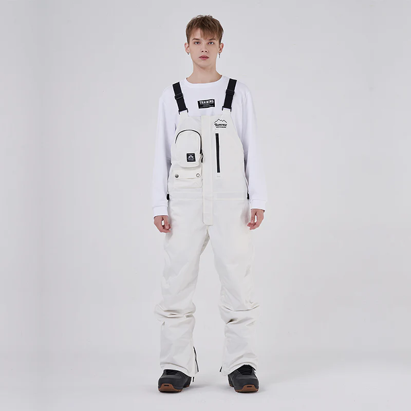 Women's RAWRWAR Ice Storm Pocket Solid Snow Bibs Pants - Image 6