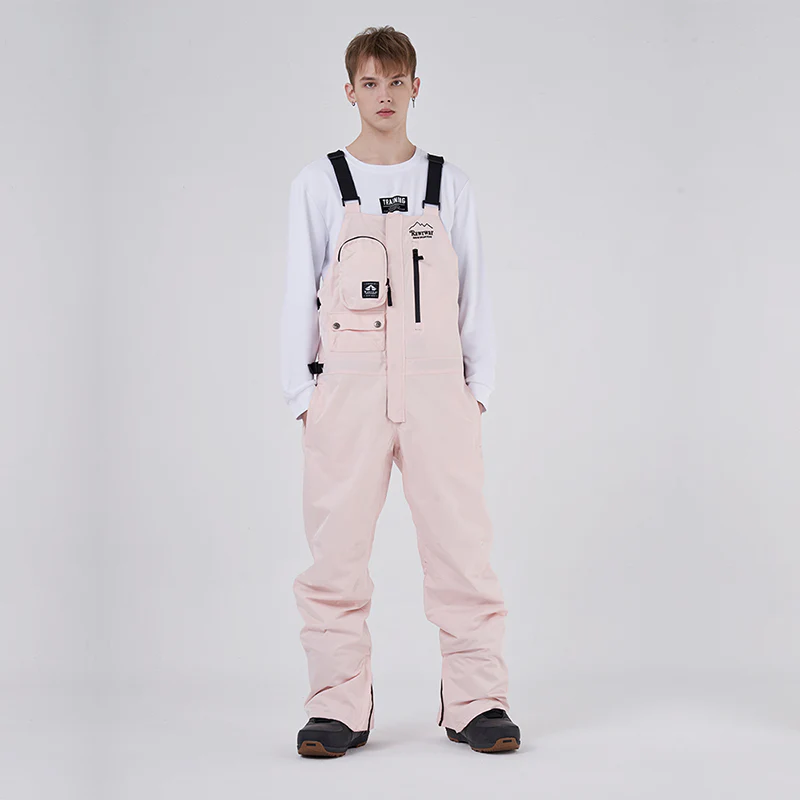 Women's RAWRWAR Ice Storm Pocket Solid Snow Bibs Pants - Image 8
