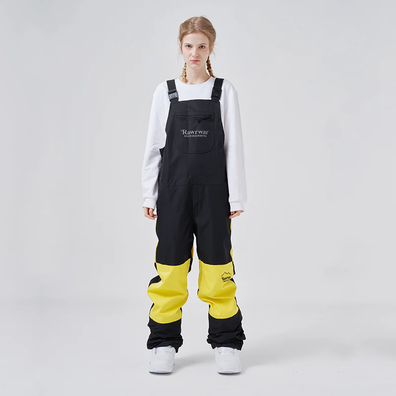 Women's RAWRWAR Mountain Discover Colorblock Snow Bibs Ski Pants - Image 3